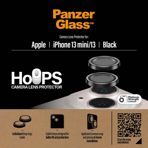 PanzerGlass - Hoops Camera Lens Protector iPhone 13 mini - 13 - Black 3
