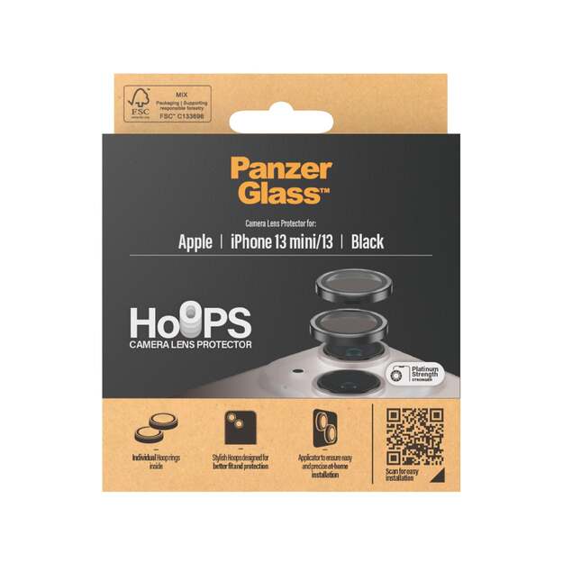 PanzerGlass - Hoops Camera Lens Protector iPhone 13 mini - 13 - Black 5