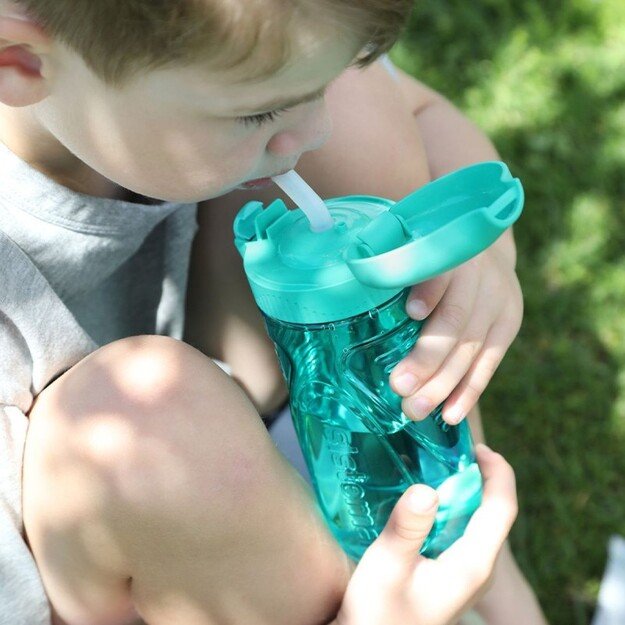 Sistema - 520ml Tritan Quick Flip Bottle - Blue 2