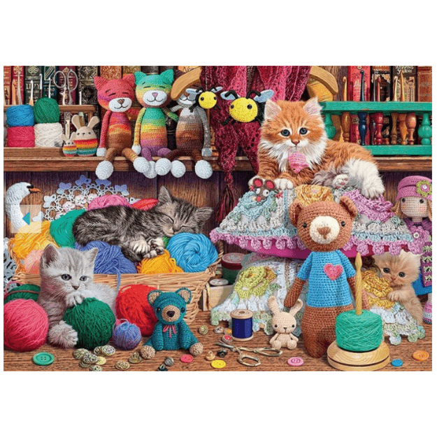 Ravensburger - Puzzle - Knitty Kitty 1000p (12000102) 1