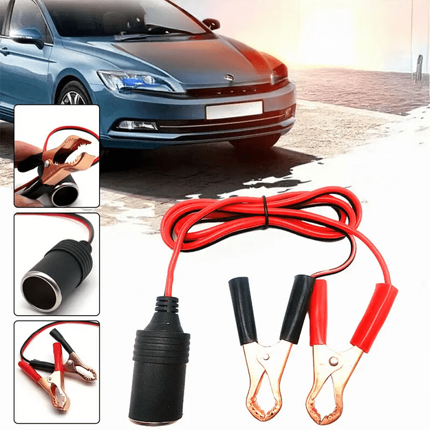 Adapter Przejściówka Gniazda Zapalniczki z Wyjściem na Krokodylki 12V 24V  11