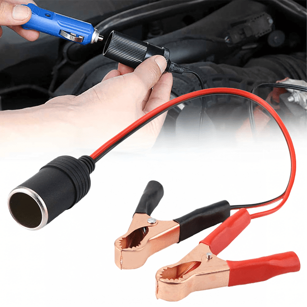 Adapter Przejściówka Gniazda Zapalniczki z Wyjściem na Krokodylki 12V 24V  13