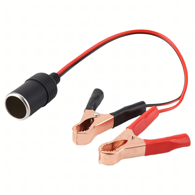 Adapter Przejściówka Gniazda Zapalniczki z Wyjściem na Krokodylki 12V 24V  1