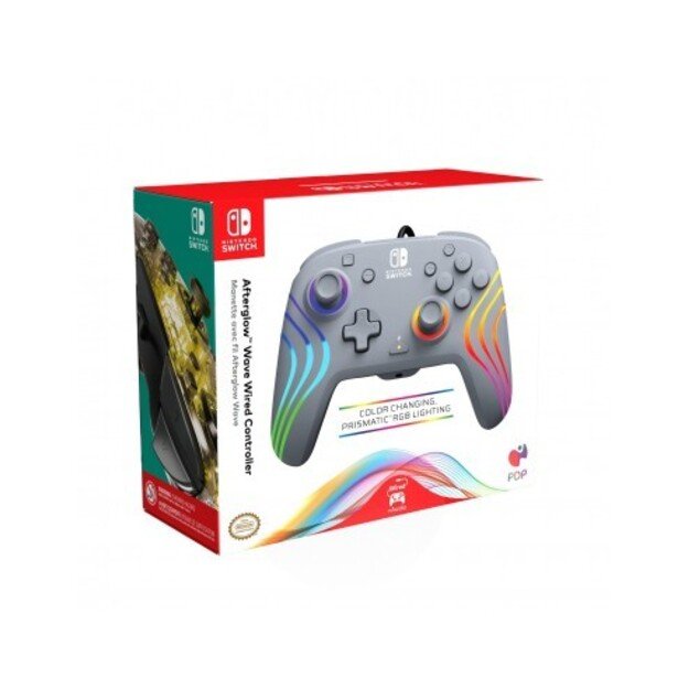 PDP Afterglow Wave Wired Controller Grey Switch