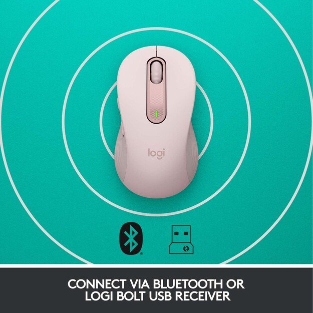 Logitech - M650 Signature - Wireless Mouse - Rosa