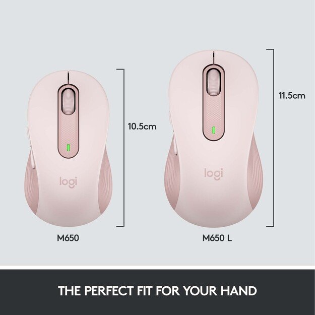 Logitech - M650 Signature - Wireless Mouse - Rosa