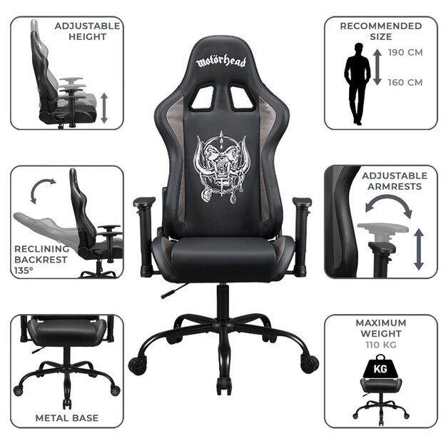 Subsonic Pro Gaming Chair Motörhead (size L-XL)