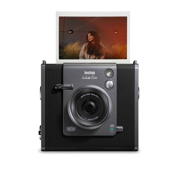 Fuji - Instax Wide EVO Black Hybrid Camera