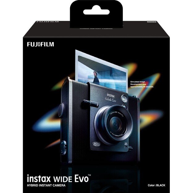 Fuji - Instax Wide EVO Black Hybrid Camera