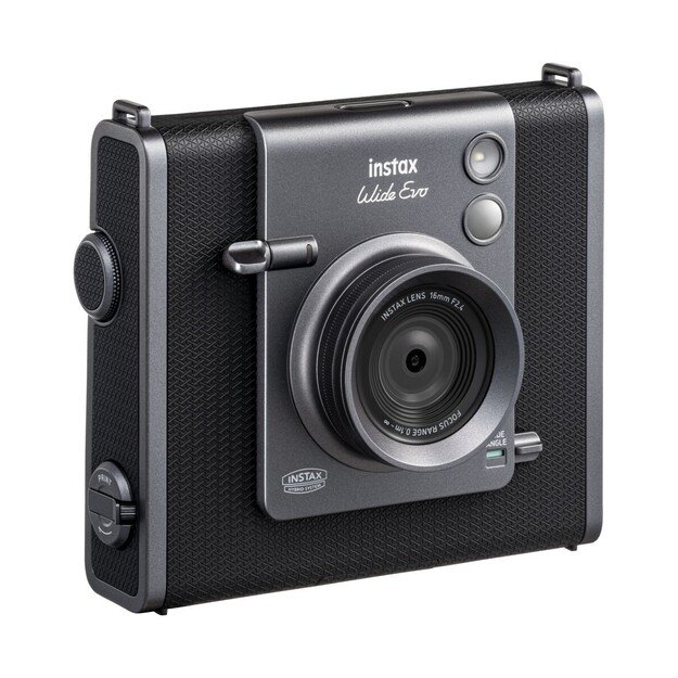 Fuji - Instax Wide EVO Black Hybrid Camera