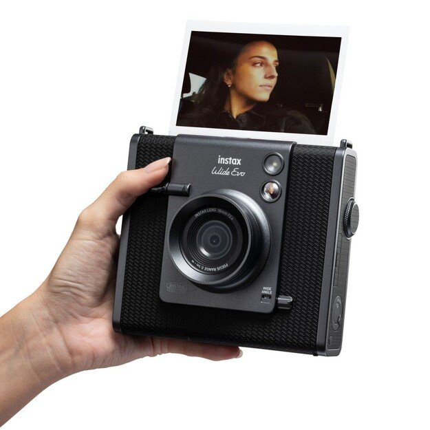 Fuji - Instax Wide EVO Black Hybrid Camera
