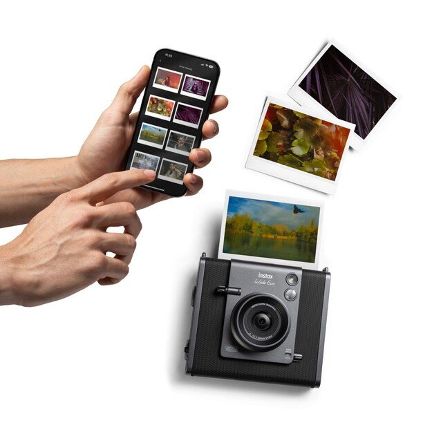 Fuji - Instax Wide EVO Black Hybrid Camera