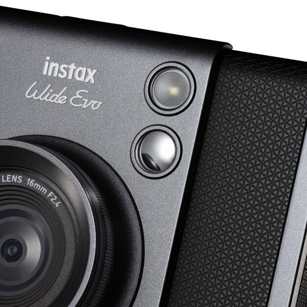 Fuji - Instax Wide EVO Black Hybrid Camera