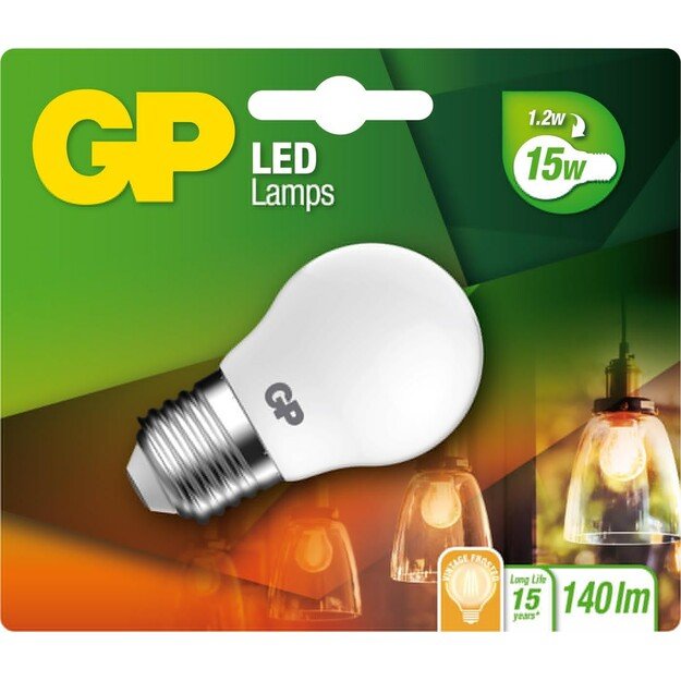 GP - LED Lamp Filament Frozen Mini Globe, E27, 1.2W (15W), 136lm