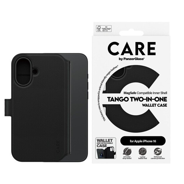 CARE by PanzerGlass - Case  Two-in-One Wallet w. MagSafe - iPhone 16