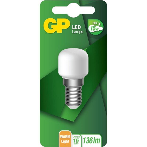 GP - LED Lamp, T25, E14, 1.6W (15W), 136lm