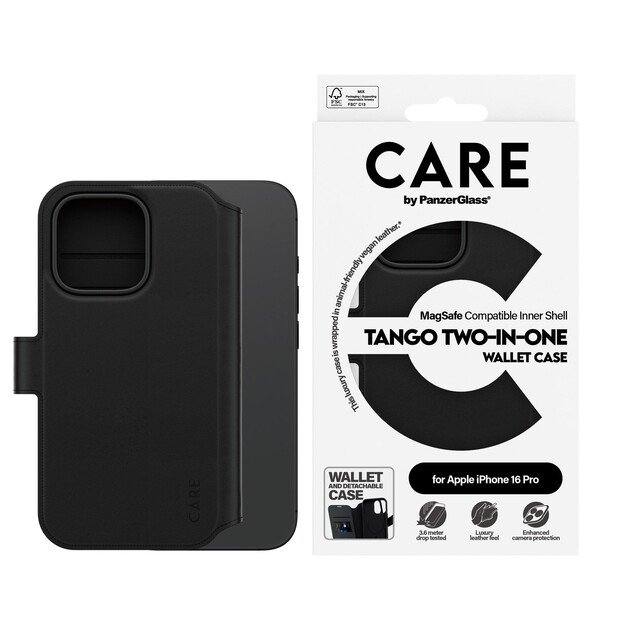 CARE by PanzerGlass -  Case - Wallet & MagSafe - iPhone 16 Pro