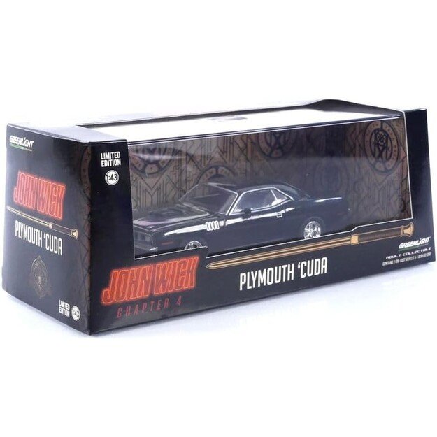 Greenlight Collectibles - 1/43 John Wick 4 - 1971 Plymouth Cuda