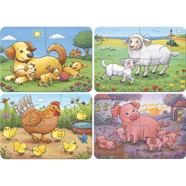 Ravensburger - Farm Animal Families 2/4/6/8p - (12004041)
