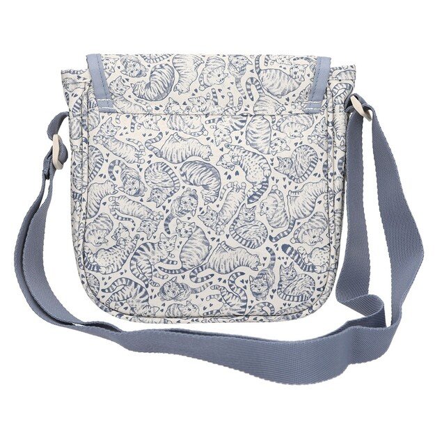 Topmodel - TOPModel Shoulder Bag CAT LOVE - Light Blue and Cream - Small (413273)