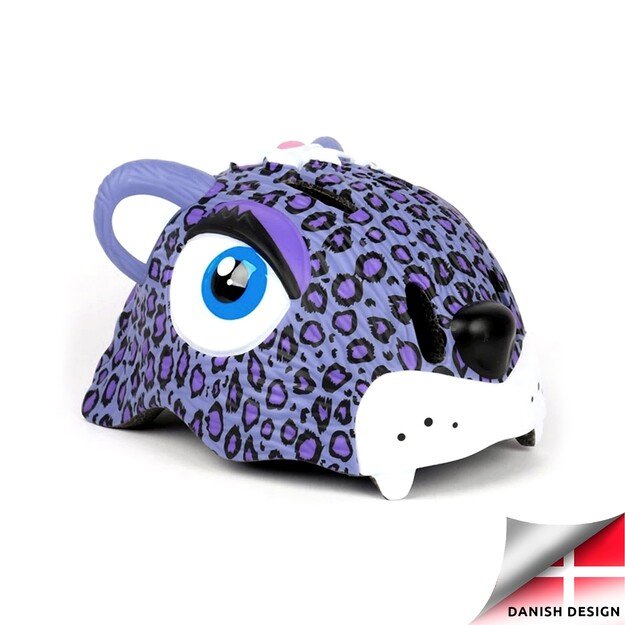Crazy Safety - Leopard Bicycle Helmet - Purple (100301-02-01)
