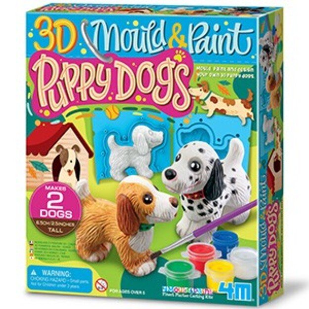 4M - Mould and Paint, 3D Puppy Dogs - (4M-04784)