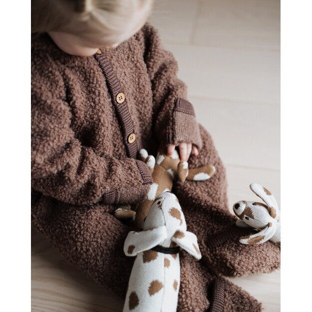 Smallstuff - Dog basket with mother dog and puppies - (70018-01)