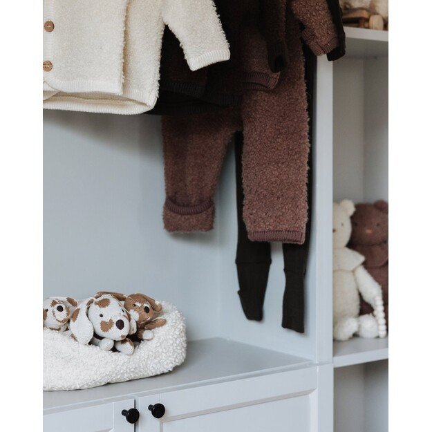 Smallstuff - Dog basket with mother dog and puppies - (70018-01)