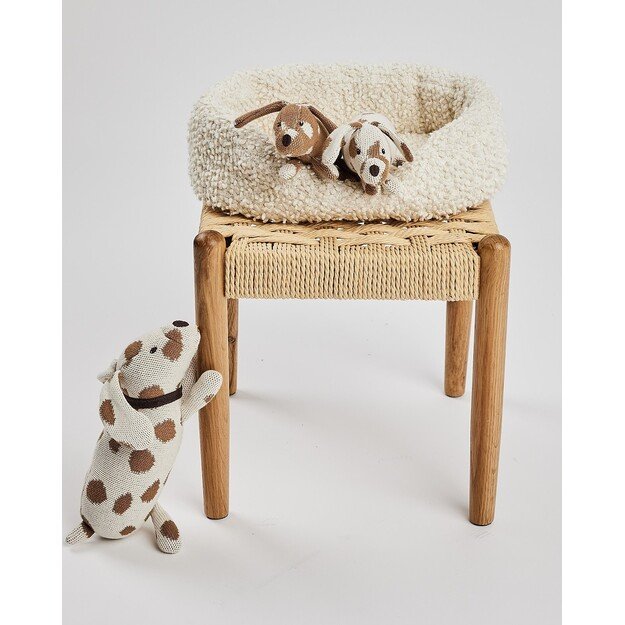 Smallstuff - Dog basket with mother dog and puppies - (70018-01)