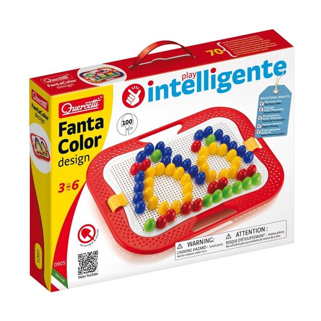 Quercetti - FantaColor peg mosaic - ø 20 mm, 100 pieces  - (QU-905)