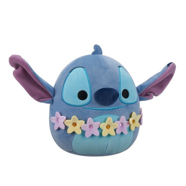 Squishmallows - 20 cm Plush Disney Stitch - Stitch wearing lei