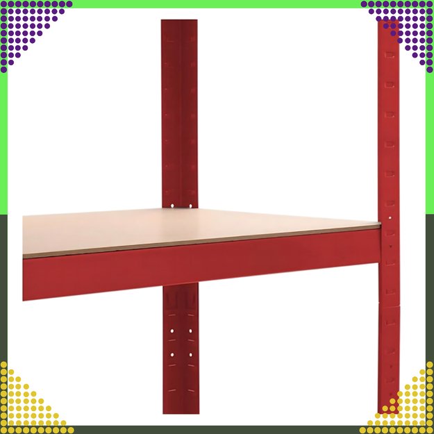 Raudonas sandėliavimo stelažas 180x90x40 Garažas Rūsys Sandėlis 875 kg 12
