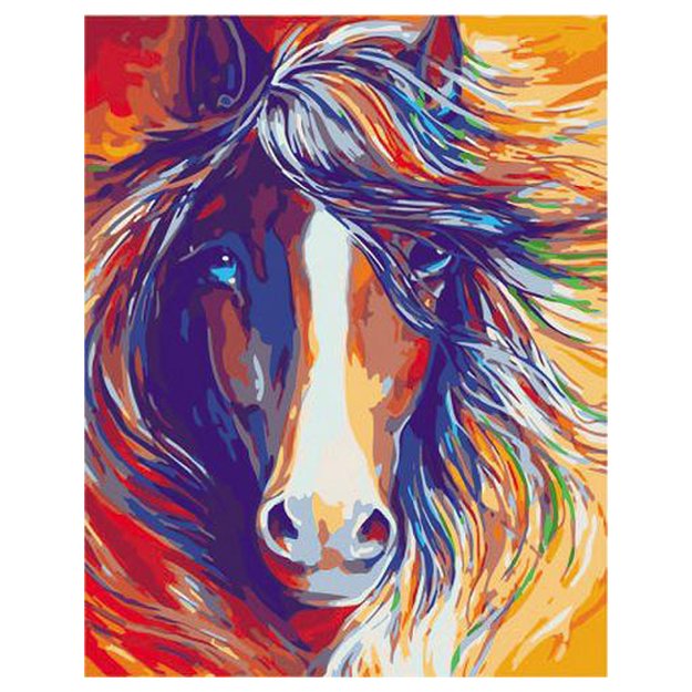 MALOWANIE PO NUMERACH OBRAZ Z RAMĄ  DIY ZESTAW PĘDZLE FARBY PŁÓTNO 30x40 10
