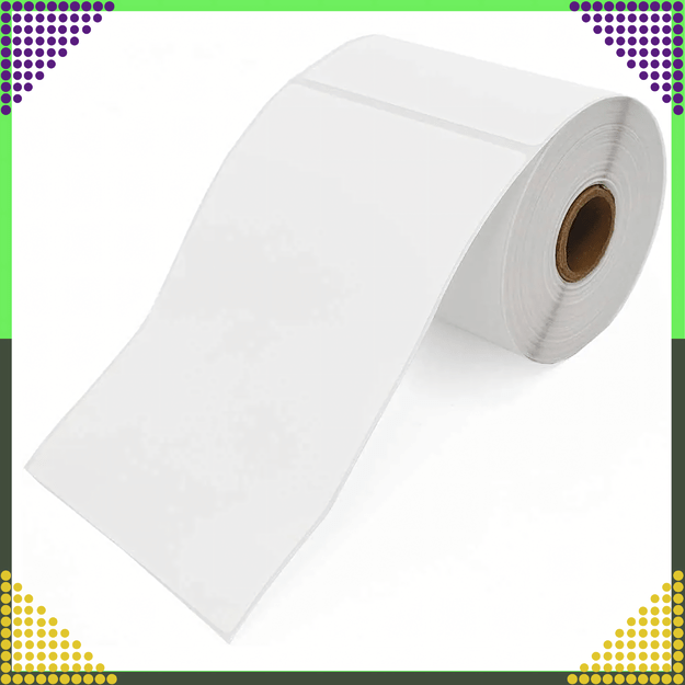 Etykiety Termiczne Samoprzylepne Białe 100x150 mm 500 szt Perforacja Rolka 20