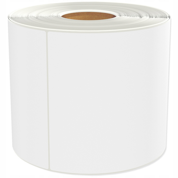 Terminės lipnios etiketės, baltos, 100 x 150 mm, 500 vnt., perforuotas ritinėlis
