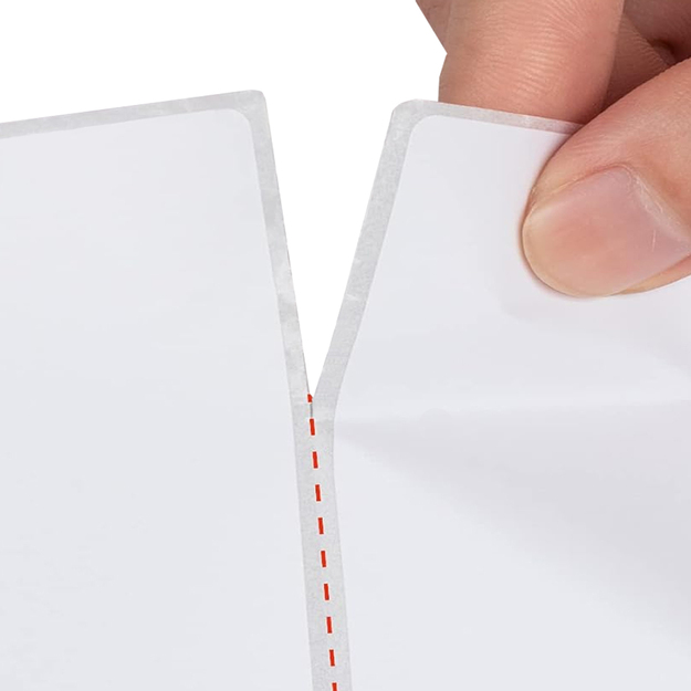 Terminės lipnios etiketės, baltos, 100 x 150 mm, 500 vnt., perforuotas ritinėlis