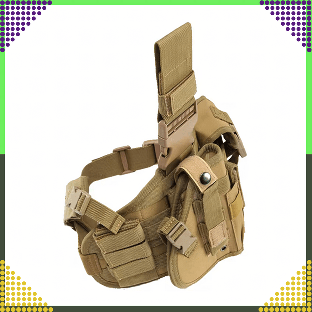 Modulinė taktinė karinė kojų panelė su Molle Airsoft pistoleto dėklu 34