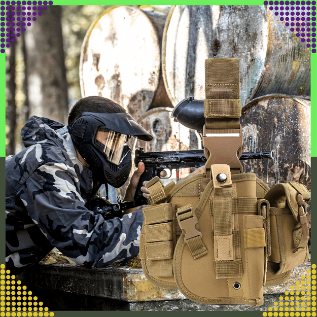 Modułowy Panel Udowy Taktyczny Wojskowy z Kaburą na Broń Pistolet Molle ASG 9