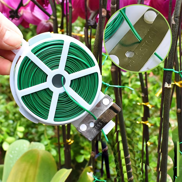Garden Wire with Cutter 20m Durable Strong for Plants Universal