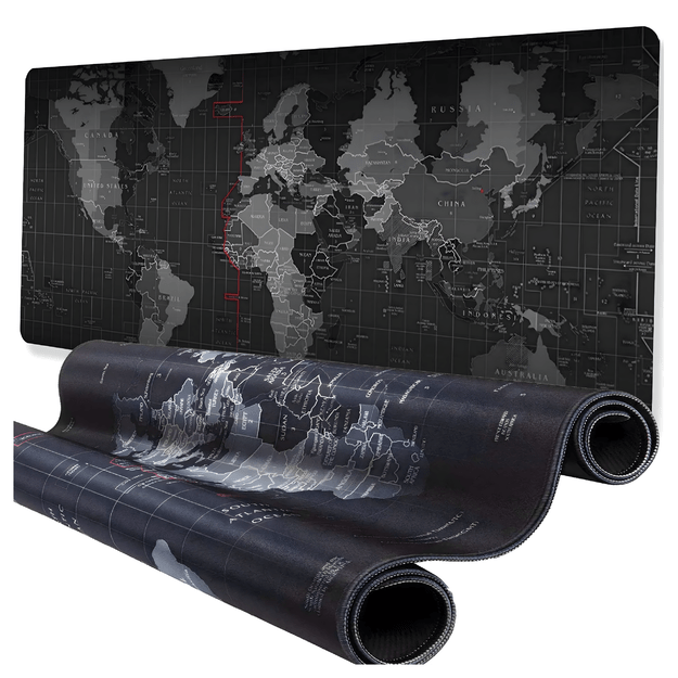 Podkładka pod Mysz Klawiaturę na Biurko Gamingowa Duża Mapa Świata 30x80 cm