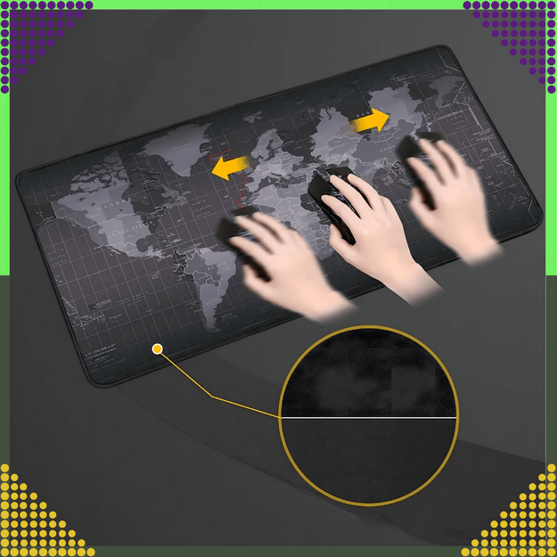 Podkładka pod Mysz Klawiaturę na Biurko Gamingowa Duża Mapa Świata 30x80 cm 25