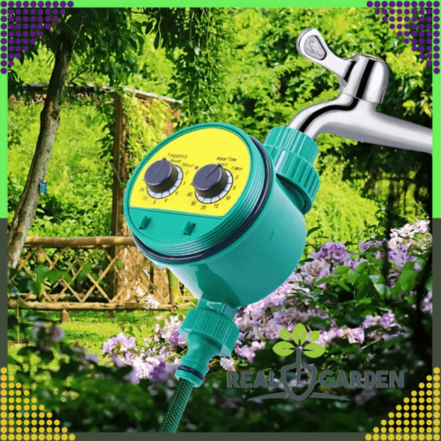 Vandens laikmačio drėkinimo valdiklis su laikmačio išjungimu