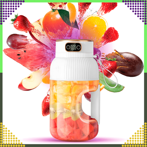 Przenośny Blender Mikser do Napojów Owoców Smoothie 1L Bezprzewodowy USB 10