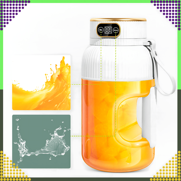 Przenośny Blender Mikser do Napojów Owoców Smoothie 1L Bezprzewodowy USB 11