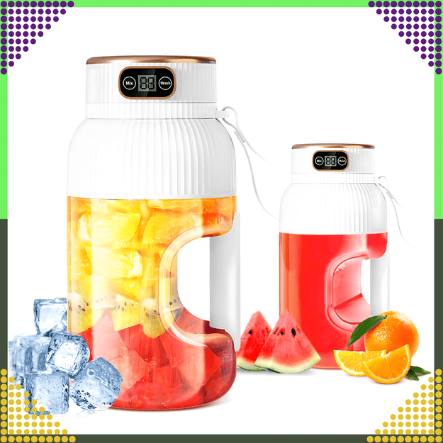 Przenośny Blender Mikser do Napojów Owoców Smoothie 1L Bezprzewodowy USB 7