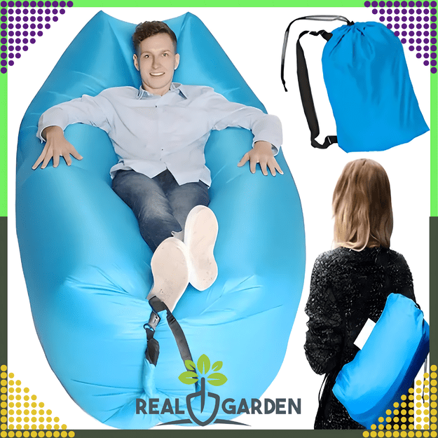 Nadmuchiwana Sofa Rozkładana na Plaże Forel Materac Leżak Lazy Bag Torba  1