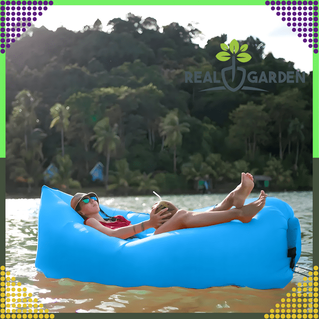 Nadmuchiwana Sofa Rozkładana na Plaże Forel Materac Leżak Lazy Bag Torba  11