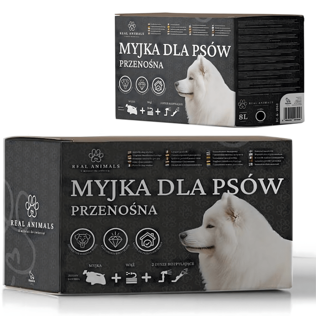 Przenośna Myjka Dla Psa Kota Zwierząt Masażer Szczotka do Kąpieli Ręczna 8L 17