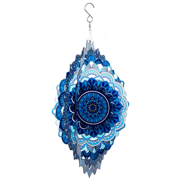 Wisząca Błystka Ozdoba Łapacz Wiatrowa 12” Mandala 3D do Ogrodu Pokoju  30