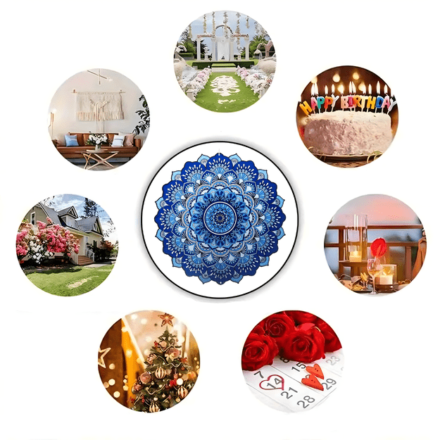 Wisząca Błystka Ozdoba Łapacz Wiatrowa 12” Mandala 3D do Ogrodu Pokoju  2